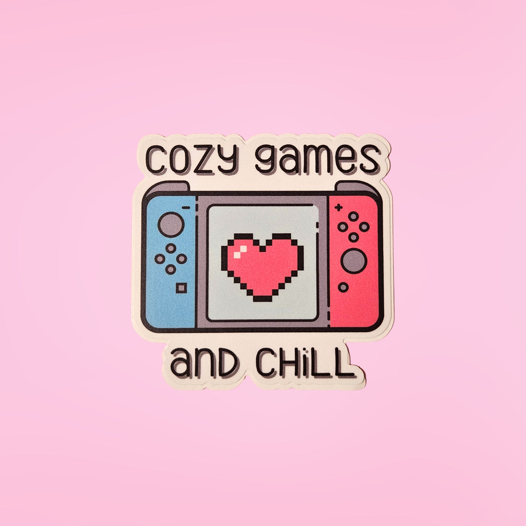 Cozy Games and Chill Waterproof Sticker