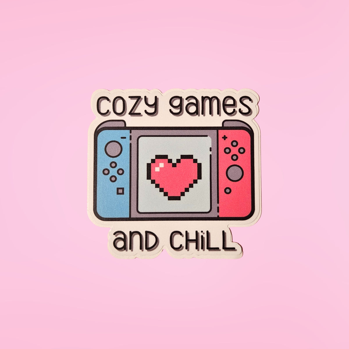 Cozy Games and Chill Waterproof Sticker