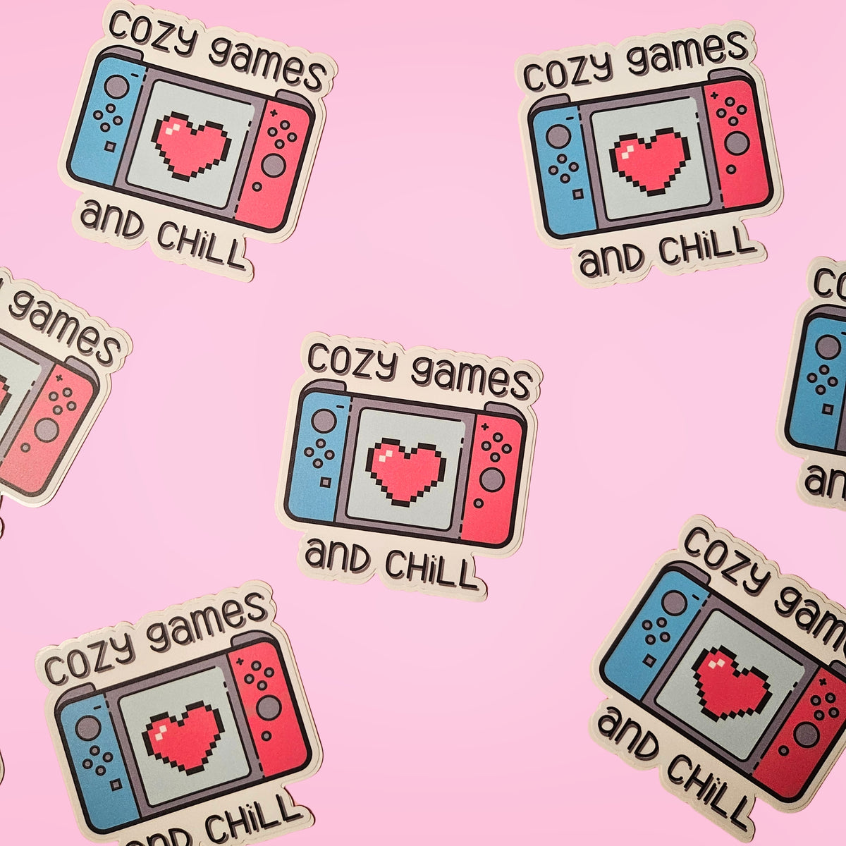 Cozy Games and Chill Waterproof Sticker