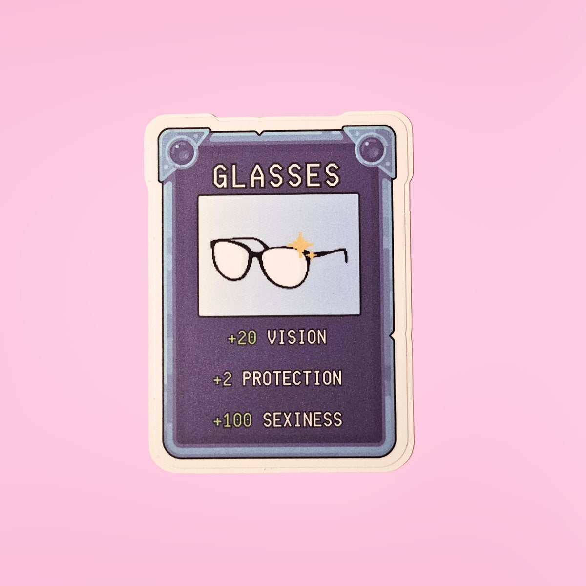Glasses Game Card Waterproof Sticker {CLEARANCE}