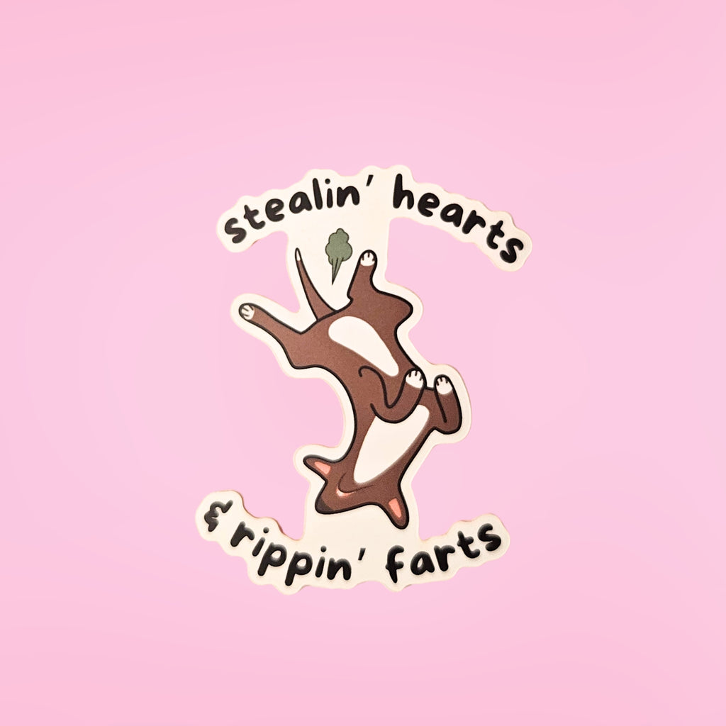 Doggo Hearts & Farts Waterproof Sticker