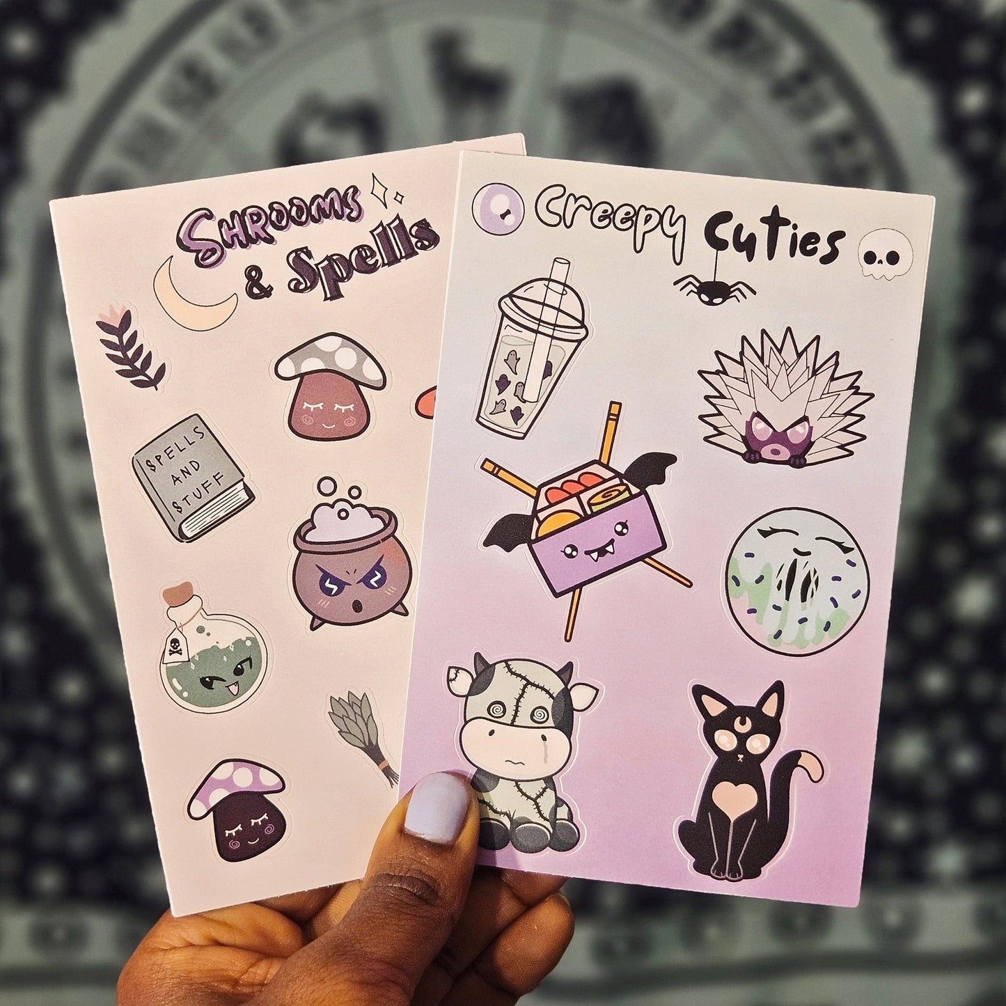 Creeps & Shrooms Sticker Sheets   2-Pack