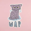 WAP Cat Waterproof Sticker {CLEARANCE}