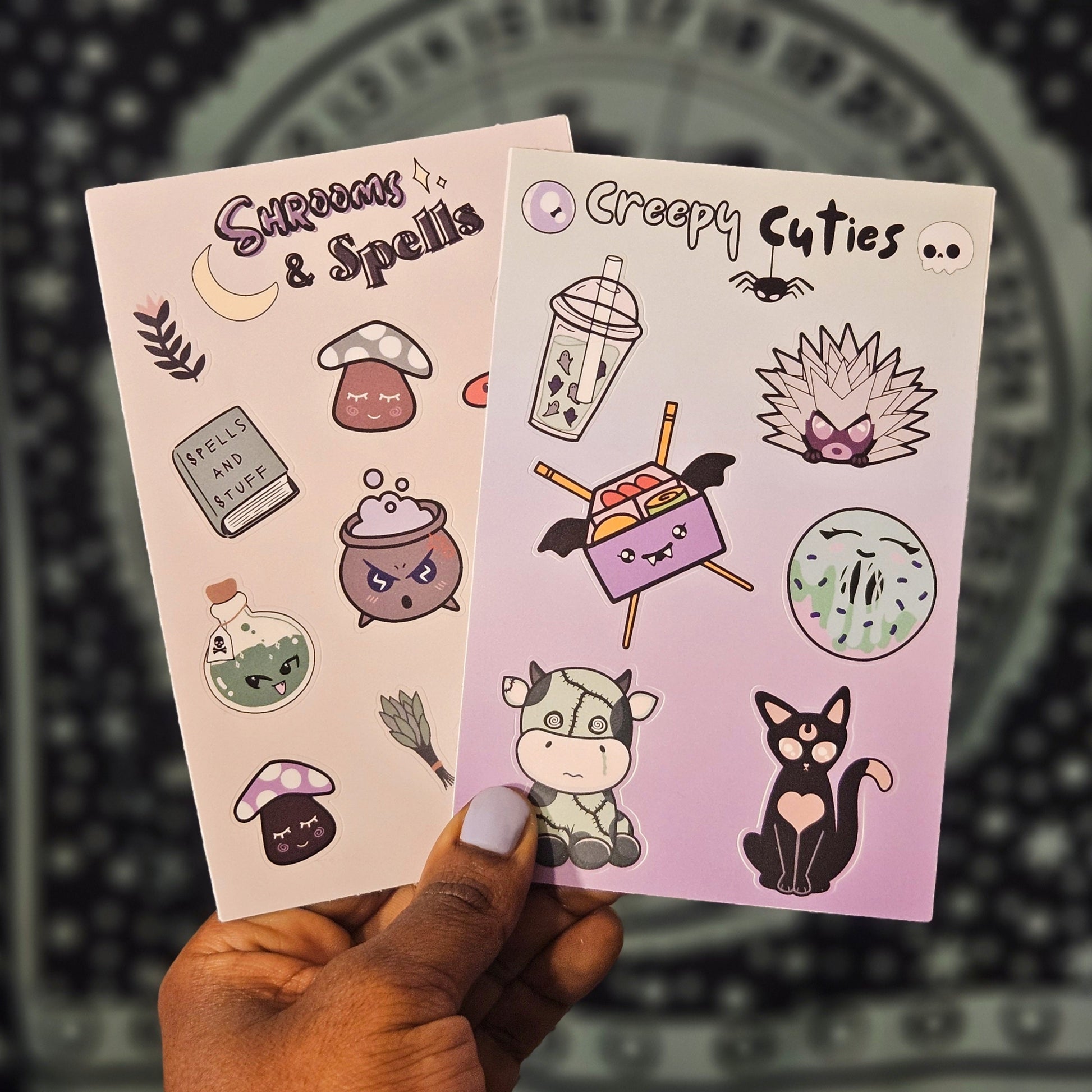 Creeps & Shrooms Sticker Sheets   2-Pack