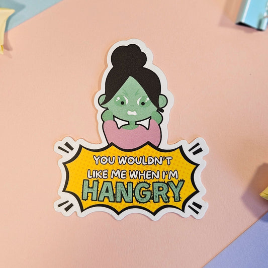 Hangry She-Hulk Waterproof Vinyl Sticker