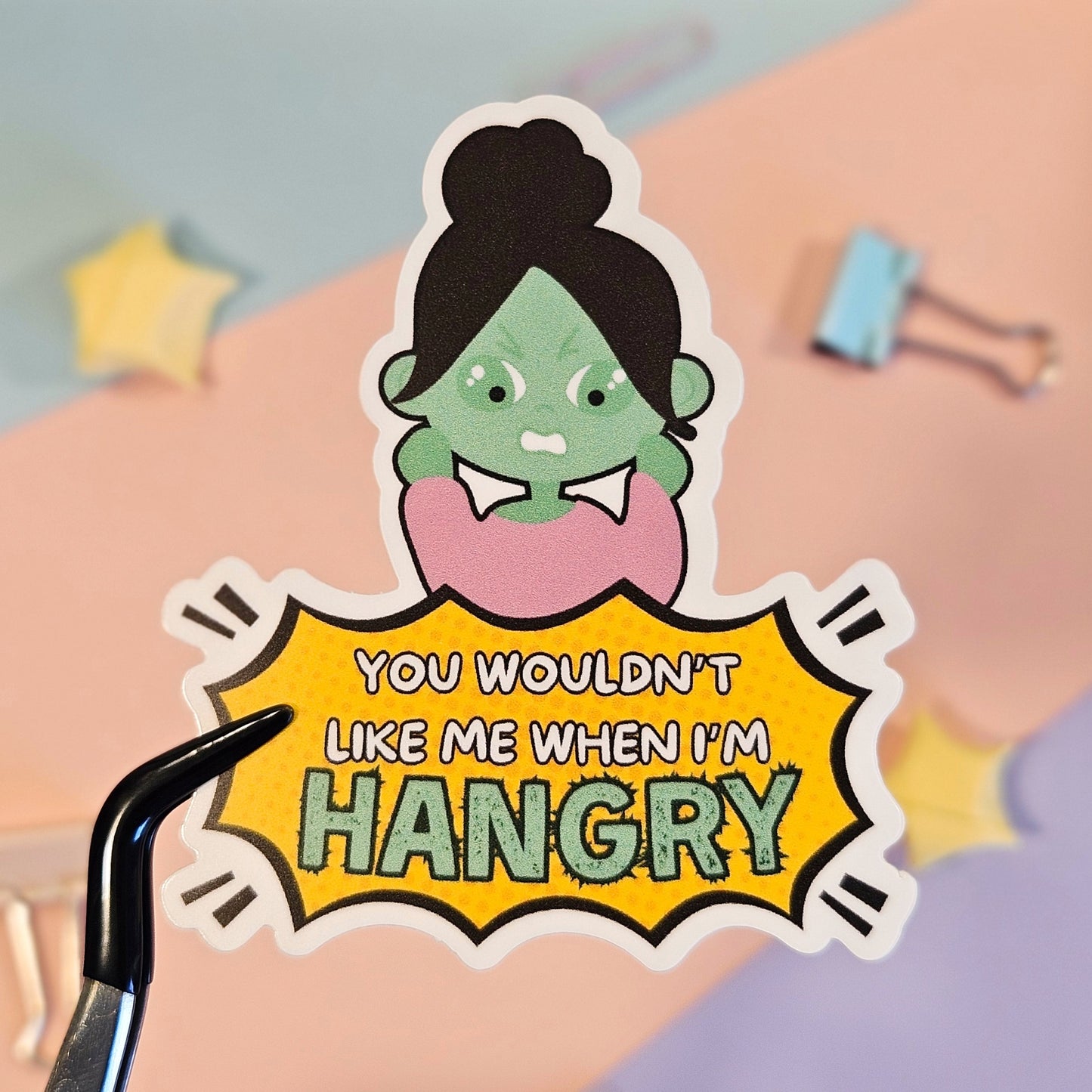 Hangry She-Hulk Waterproof Vinyl Sticker