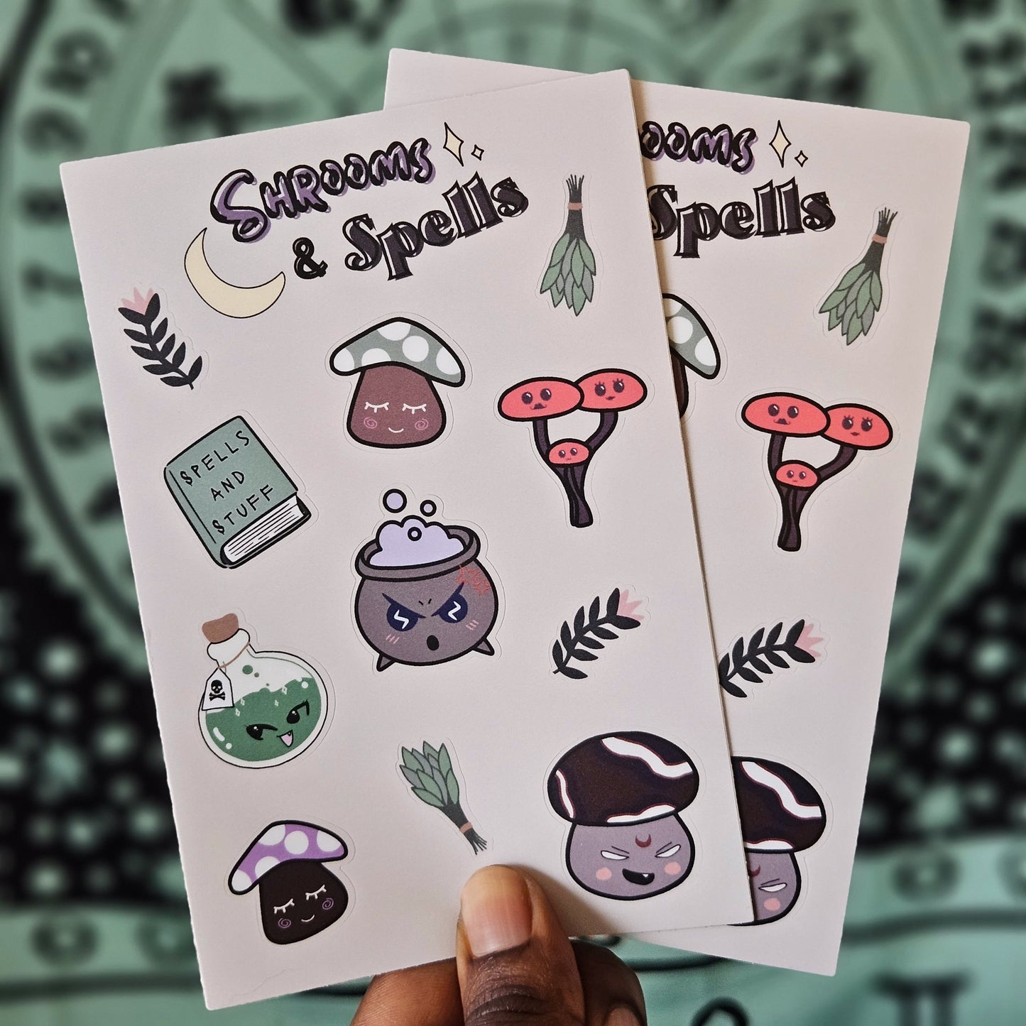 Shrooms & Spells Sticker Sheets  2-Pack