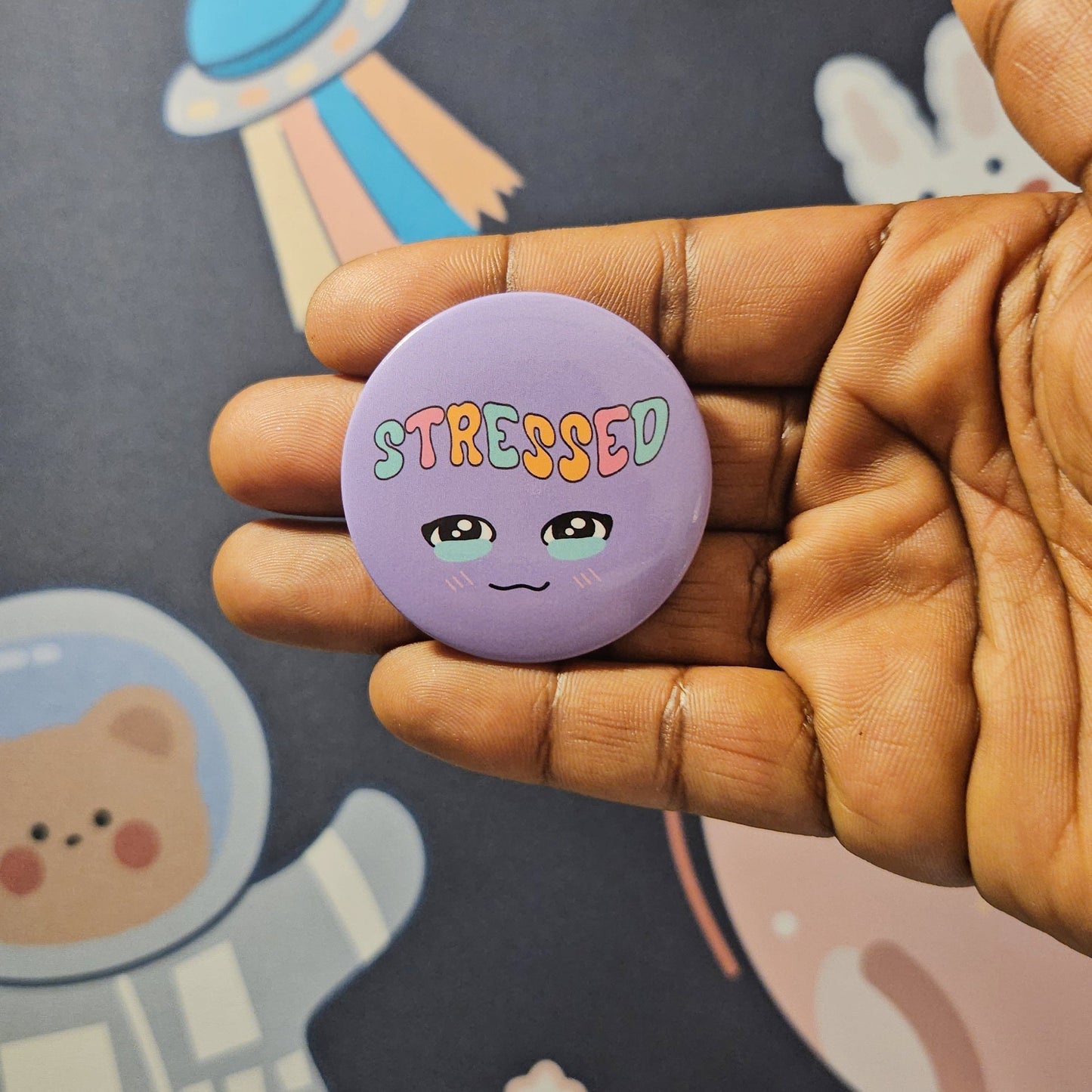 Stressed Pinback Button