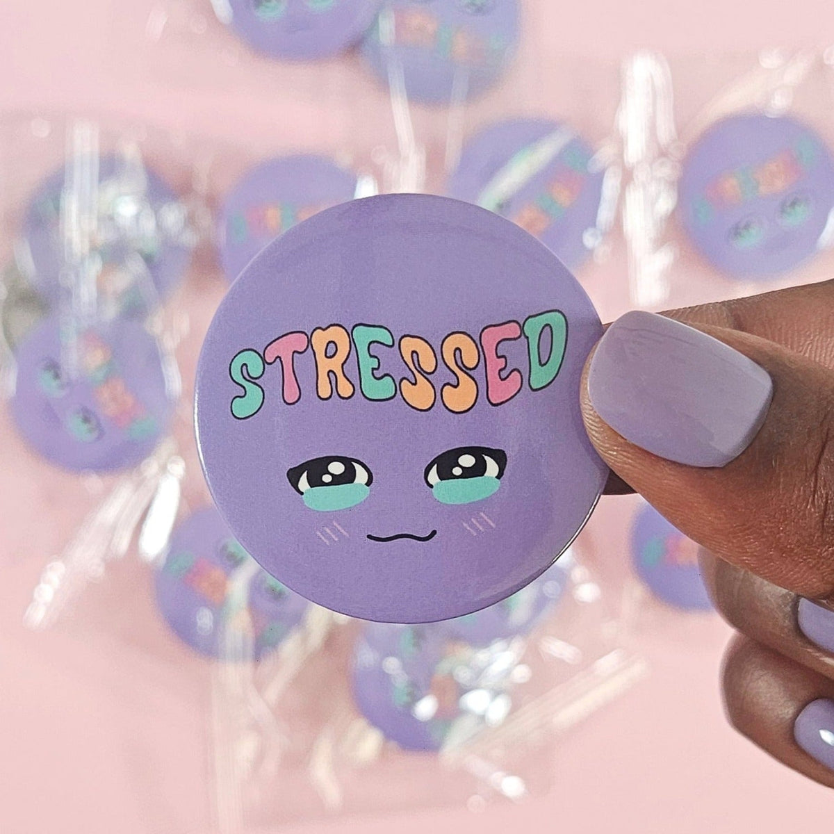 Stressed Pinback Button {CLEARANCE}