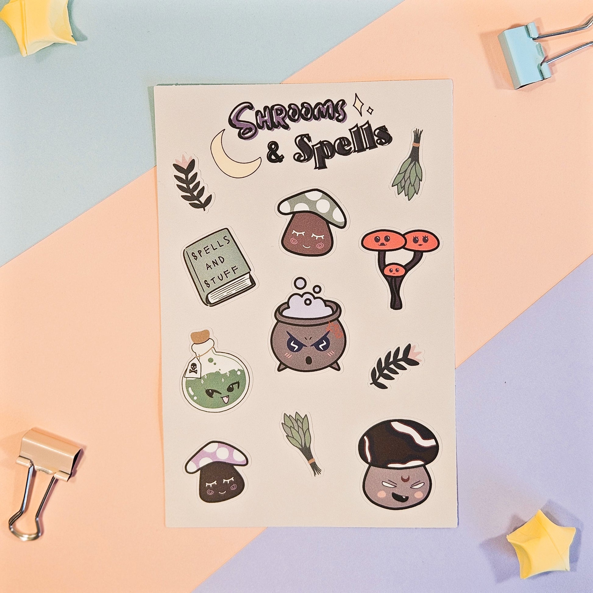 Creeps & Shrooms Sticker Sheets   2-Pack