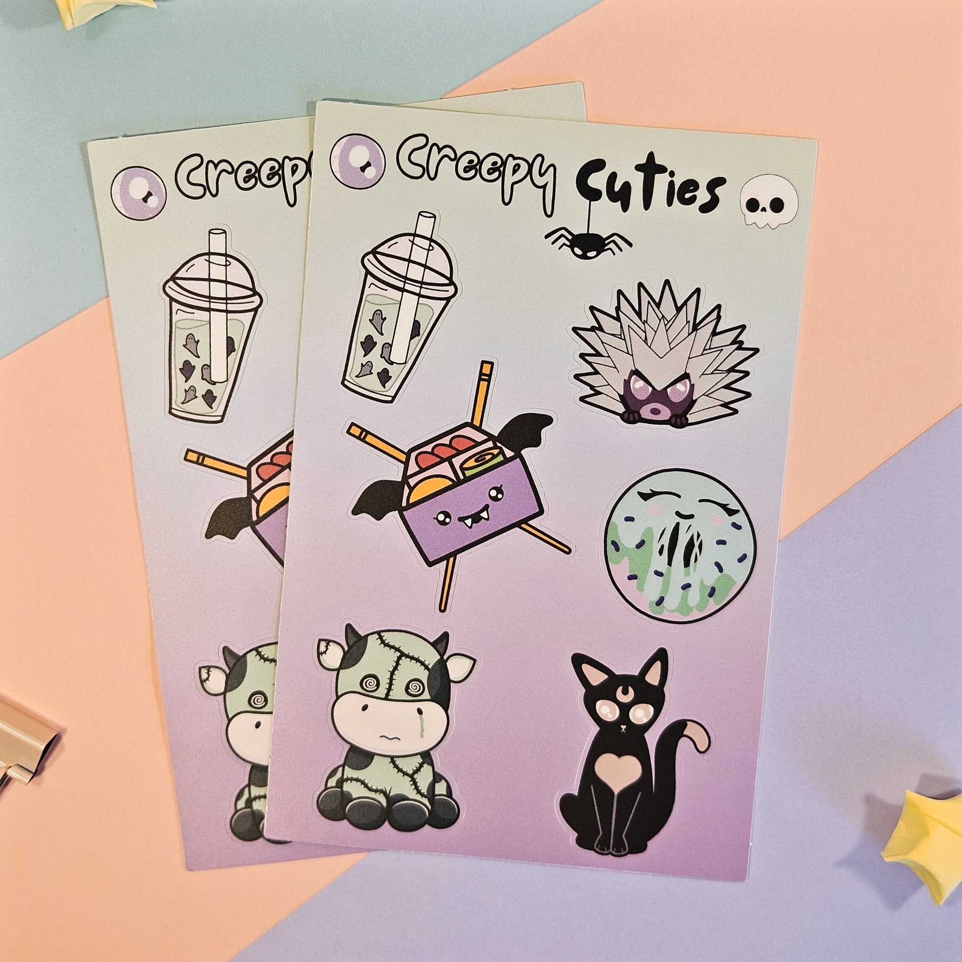 Creepy Cuties Sticker Sheets 2-Pack